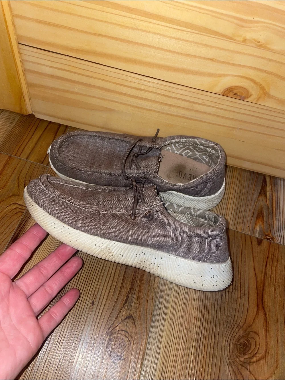 Crevo Brown Kids Moccasin Slip-On Shoes